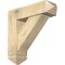Ekena Millwork Traditional Arts and Crafts Rough Sawn Bracket w/ Offset Brace, Douglas Fir, 8"W x 28"D x 28"H BKT0806X28X28TRA03RDF - alternate 1